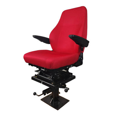 Ghế ngồi tĩnh màu đỏ S802 Ghế lái xe tàu xoay với lưng điều chỉnh